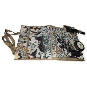 Pioneer Express Panda Animal Print Tapestry Foldable Wheeled Tote 22" x 13" x 5"